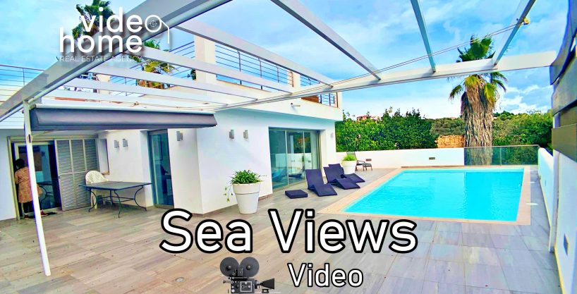 Modern house with heated pool and sea views